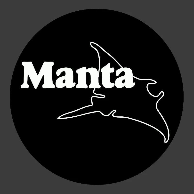 Rochen , Mantarochen , Manta Button , Aufkleber