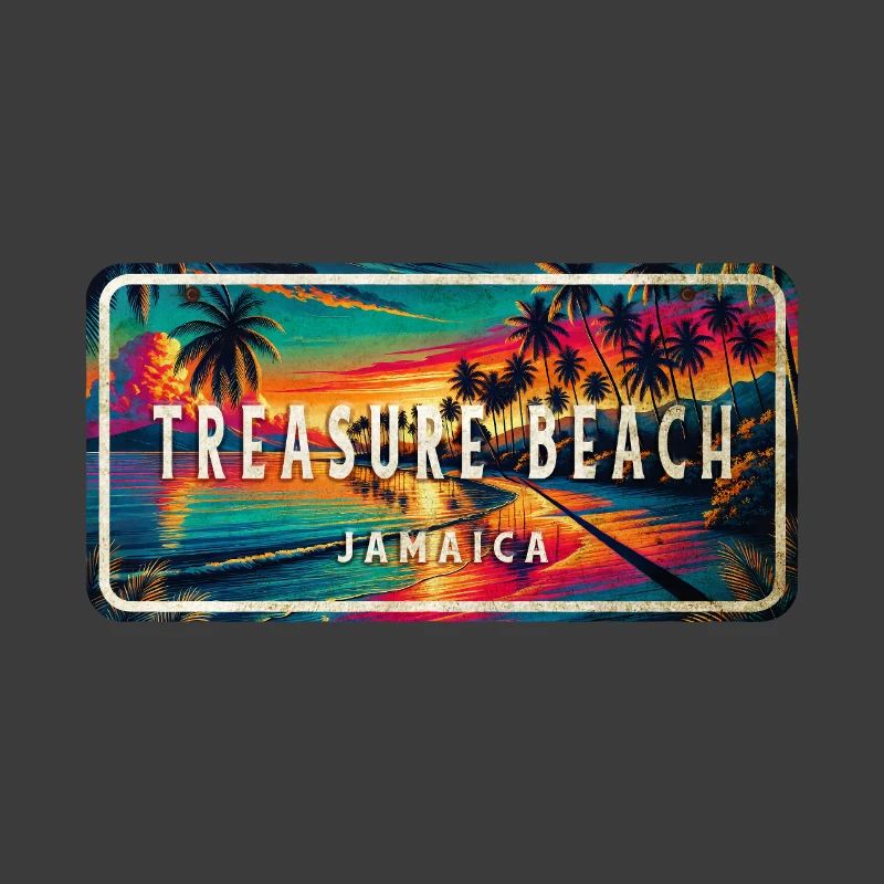 Treasure Beach Jamaica Schild