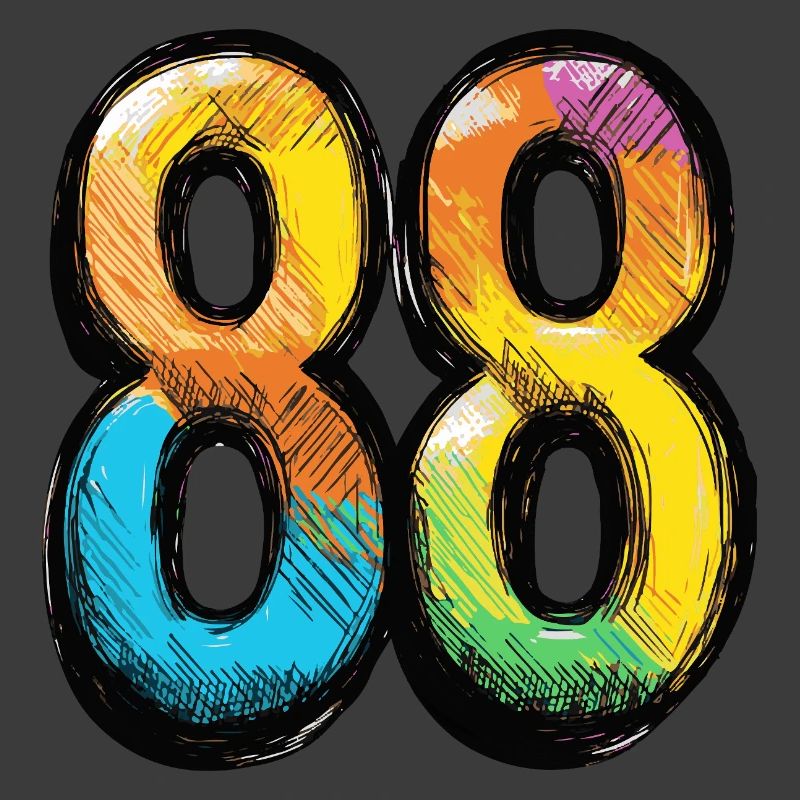88 Zahl Comic