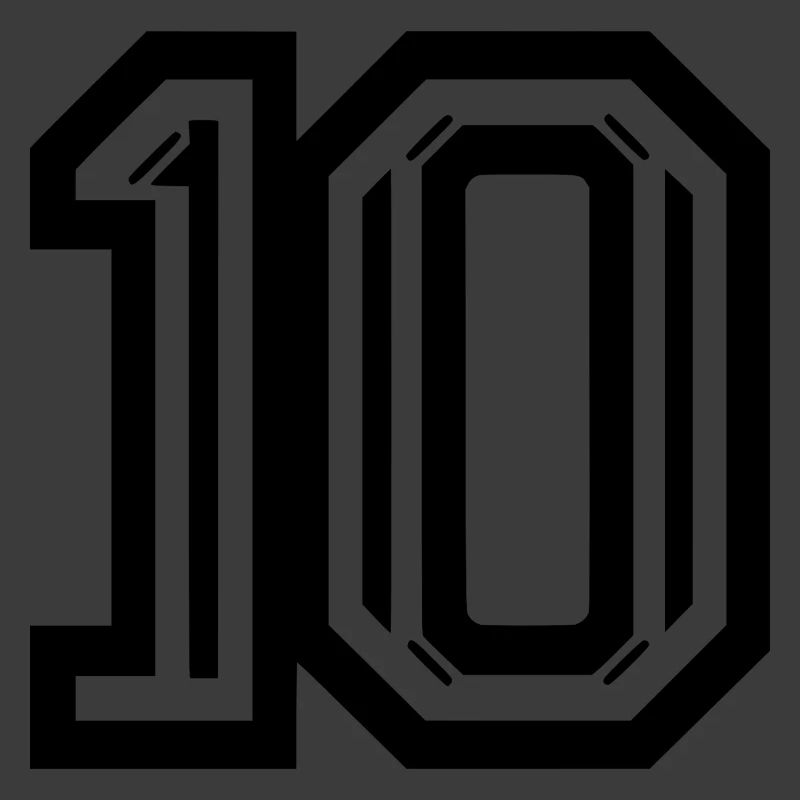 Stylische Nummer 10 Grafik