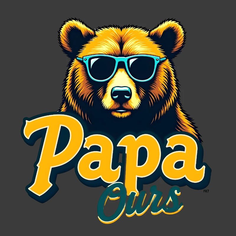 Papa Ours Lunettes Retro