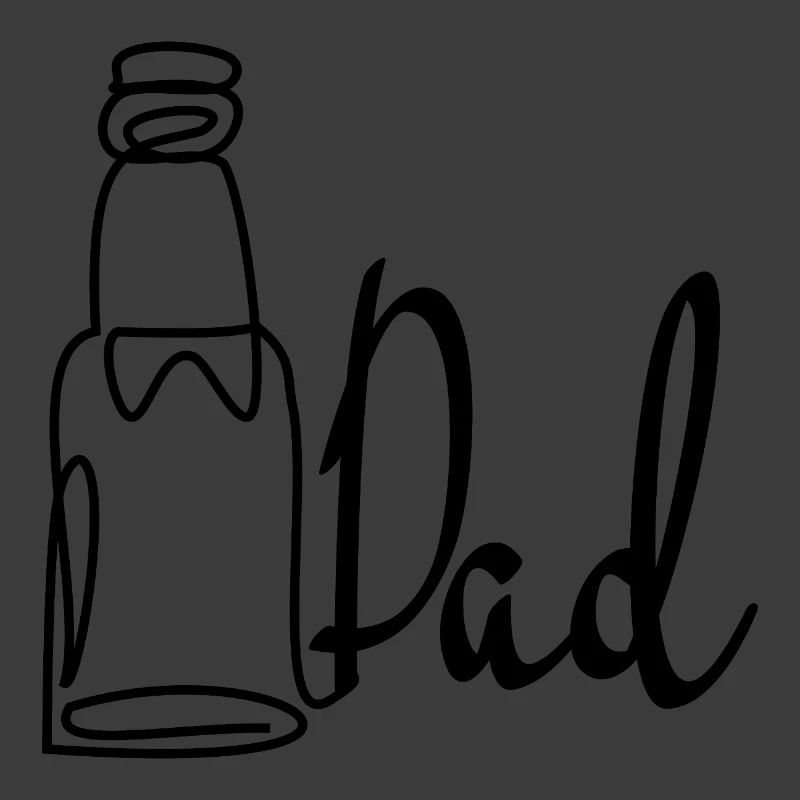 Line Art Papa Vatertagsbier