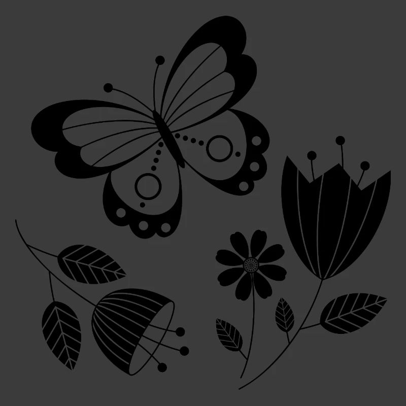 Schmetterling mit Blumen