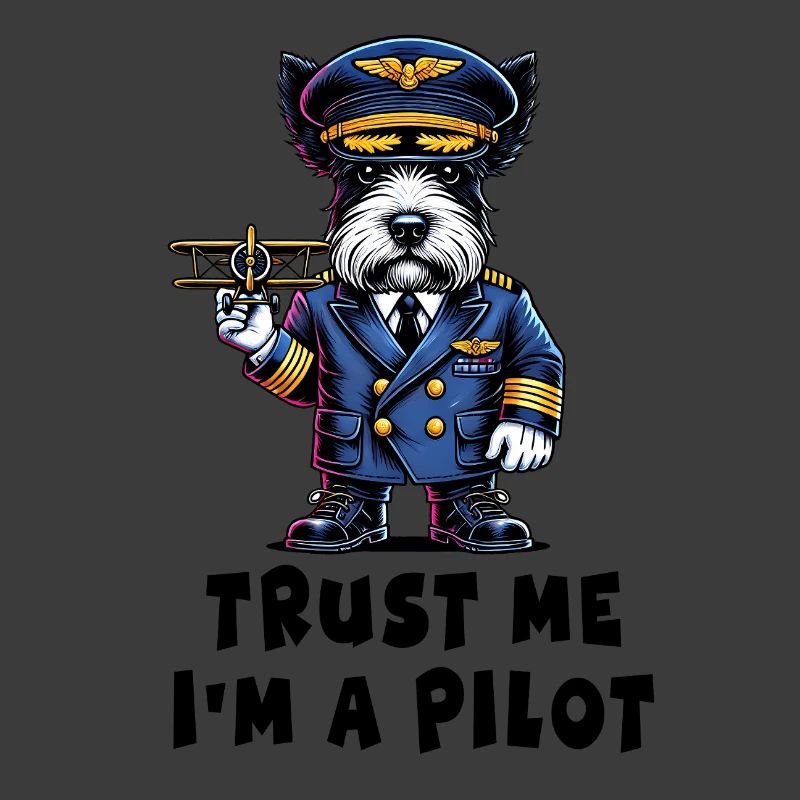 Scottish Terrier vertraue mir ich bin Pilot