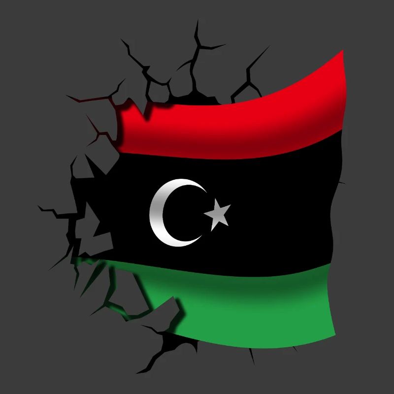 Drapeau de la Libye - Libye - Drapeau Broken Design