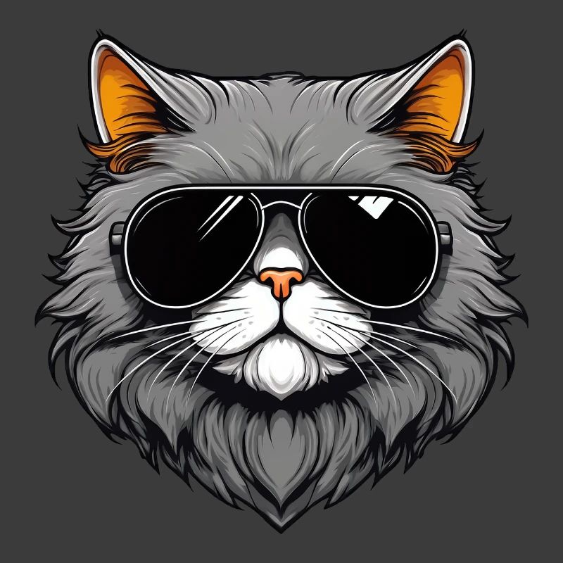 Zen-Katze mit Sonnenbrille