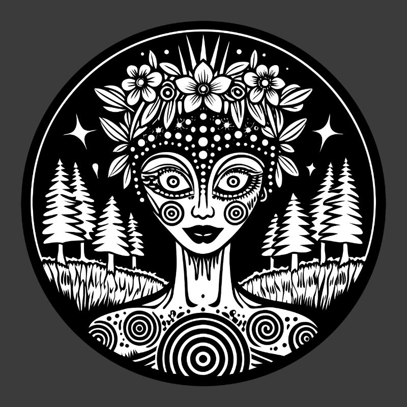 Mystischer Waldgeist Illustration