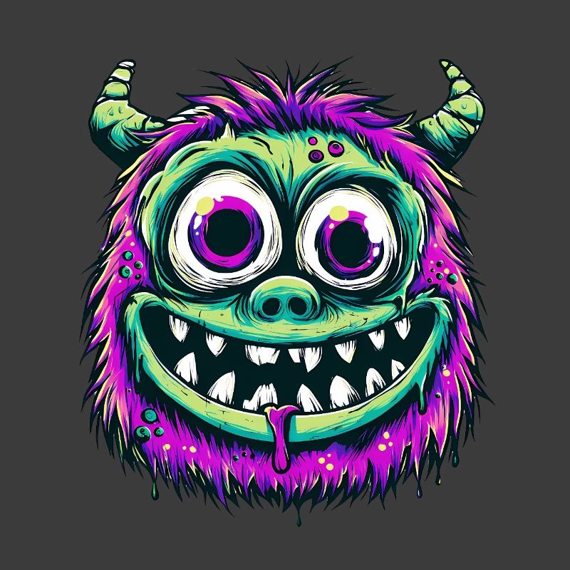 Buntes psychedelisches Monster