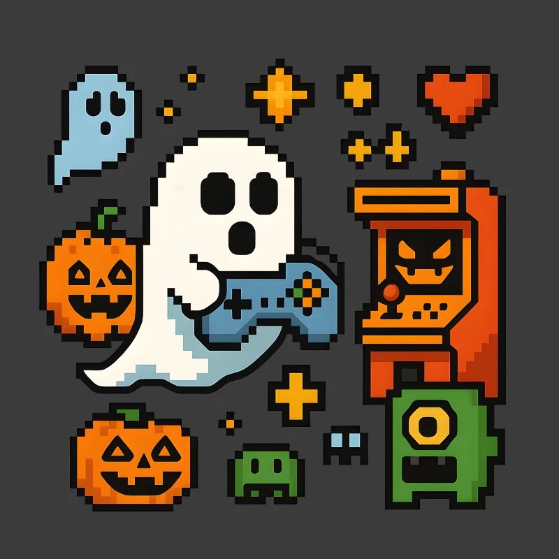 Pixel Ghost Gaming Design rétro