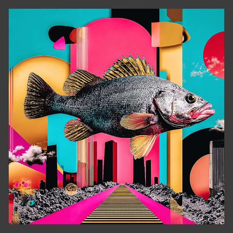 Poisson flottant, collage créatif