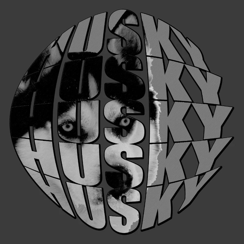 Visage de loup dans un design de globe