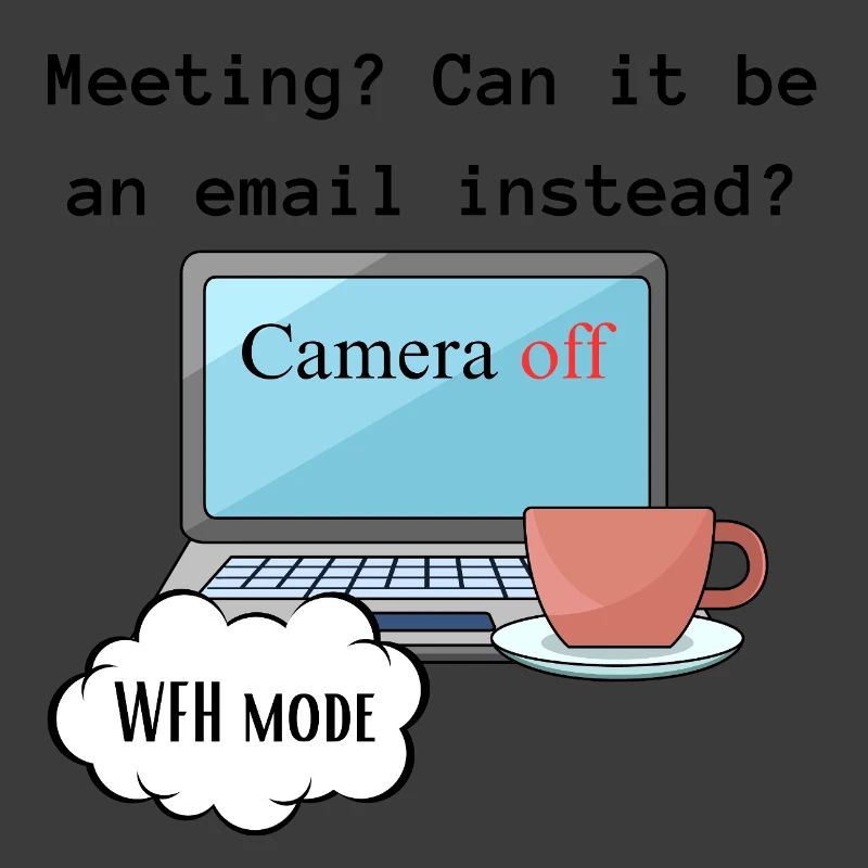 Meeting funny WFH change computer mode work.