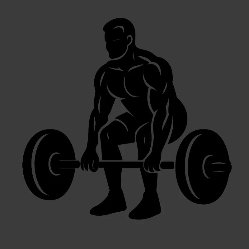 Kraftvoller Gewichtheber Silhouette