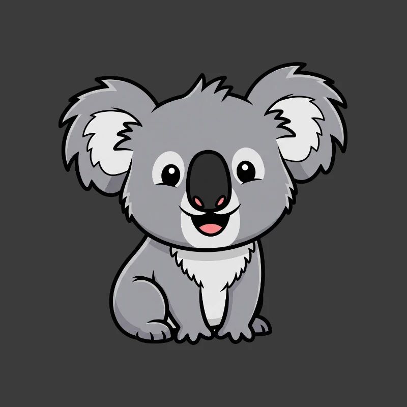 Motif de dessin animé de koala mignon