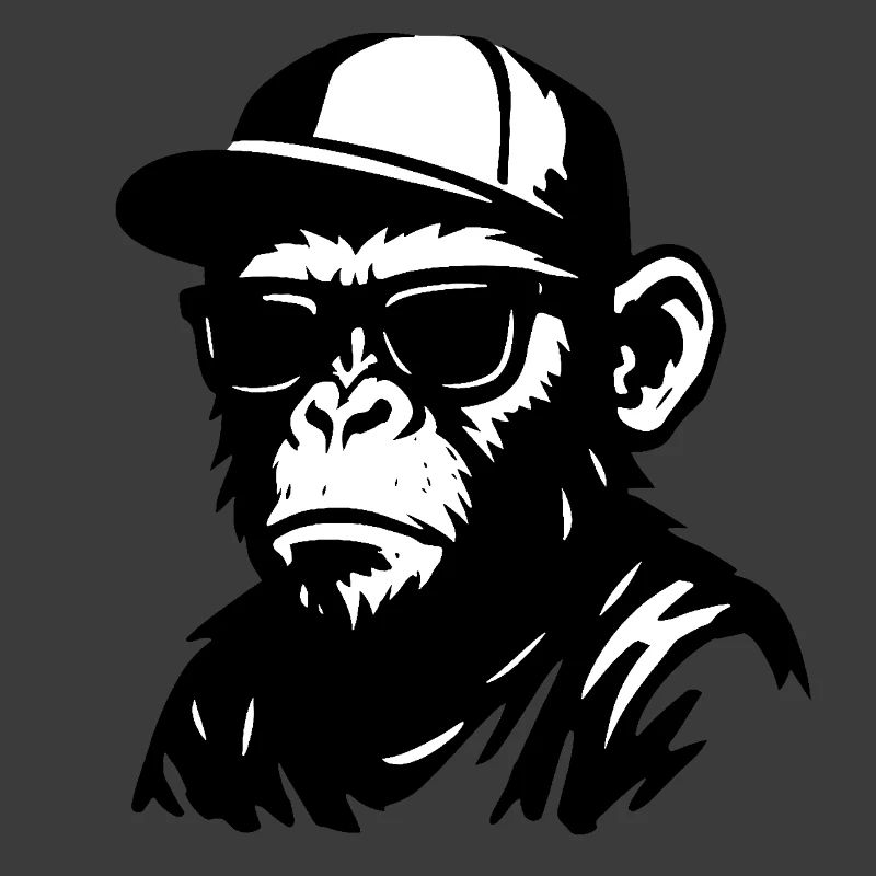 Conception de graffiti de singe urbain