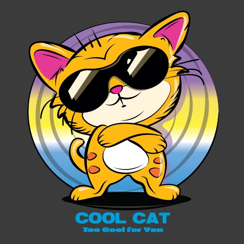 Chat cool avec des lunettes de soleil