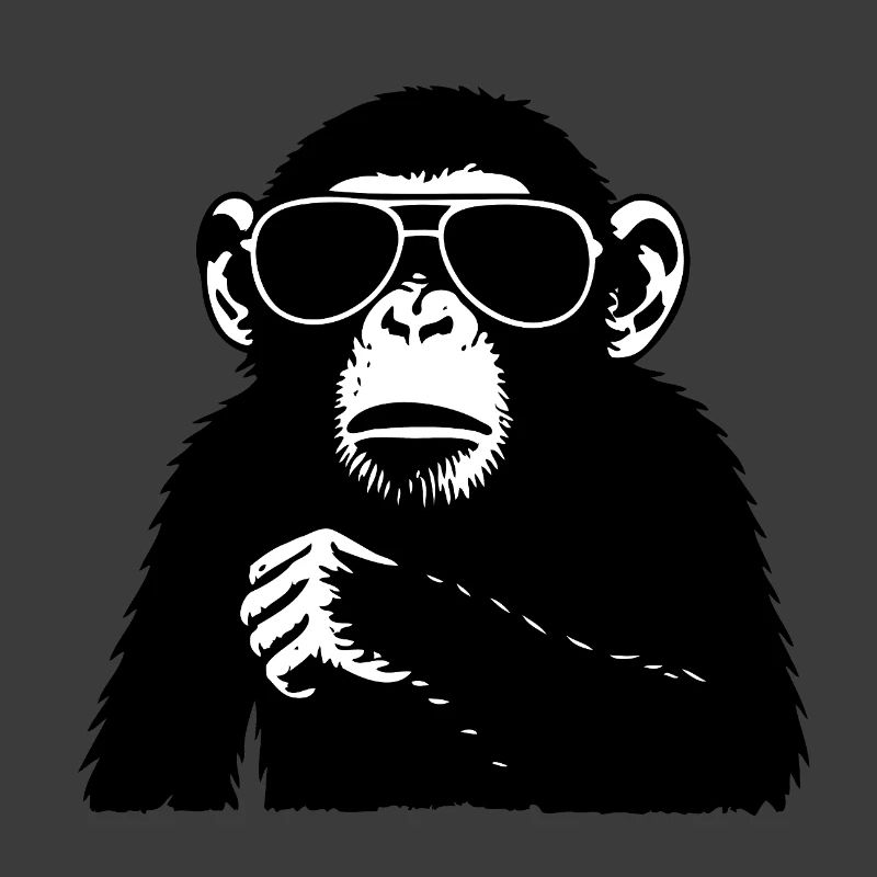 Cool monkey with sunglasses