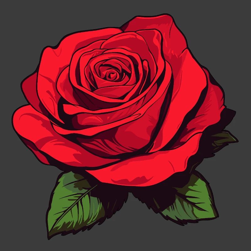 Rose rot mit Blätter