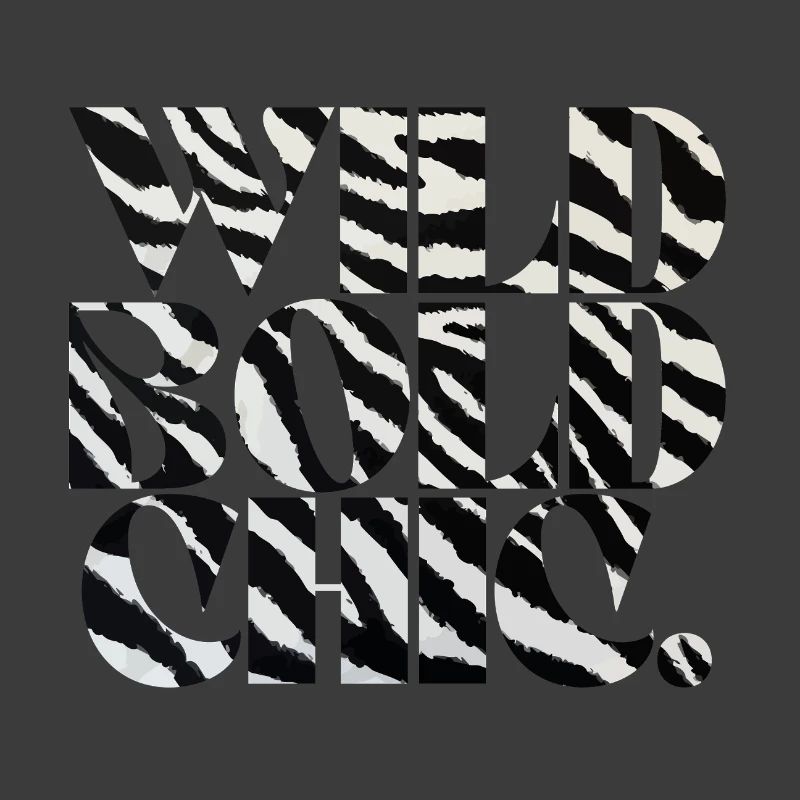 Wild Bold Chic Zebra Typography