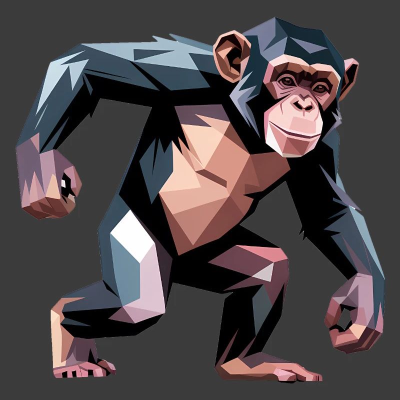 Monkey - Cooles Low-Poly-Logo