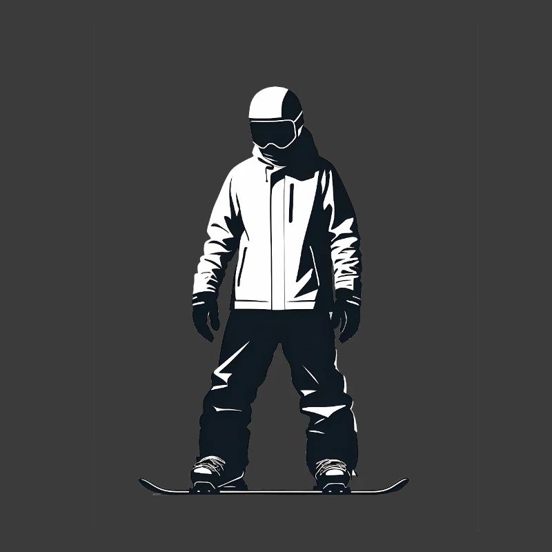 Snowboarder - Cool Silhouette Logo