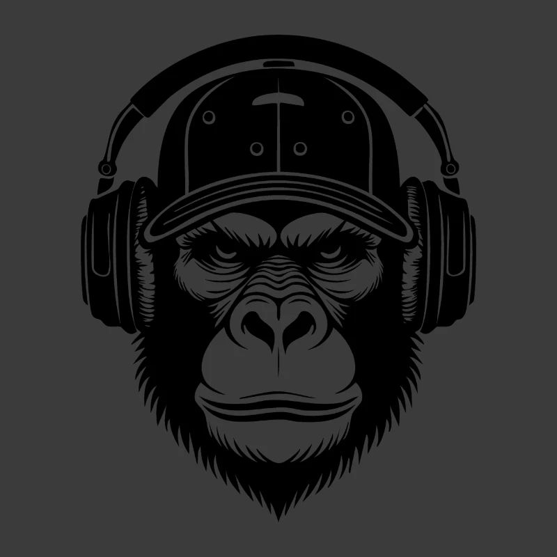 Monkey Head DJ Shirt – Turntable Scratch Look