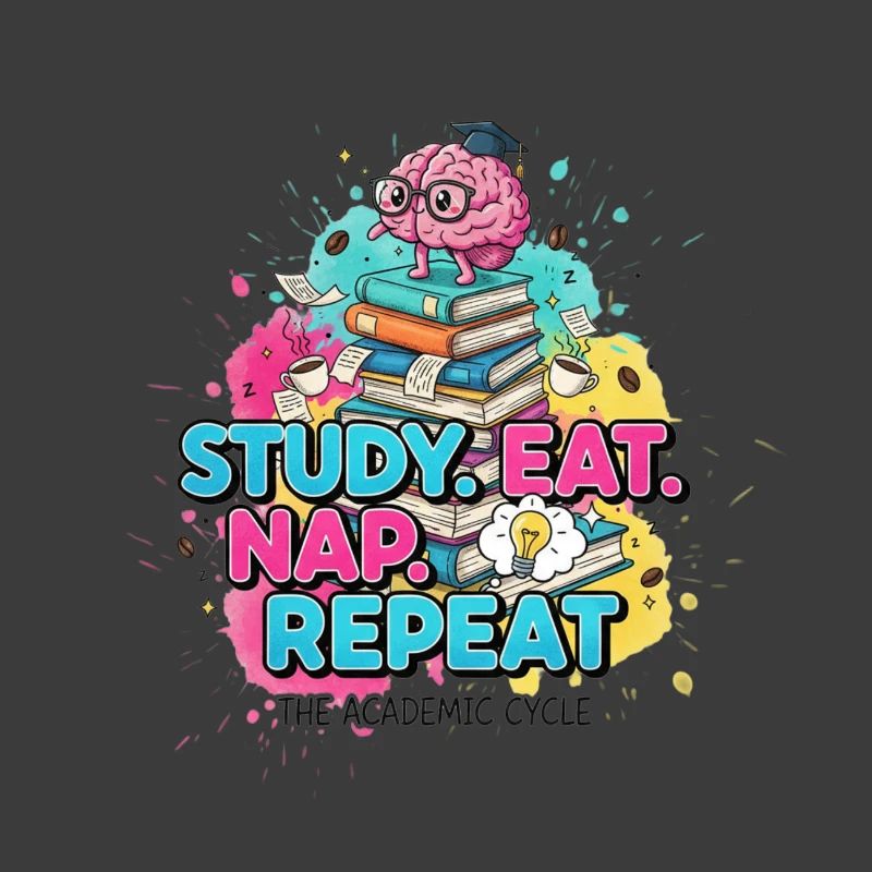 Study Eat Nap Repeat - Student Academic Cycle