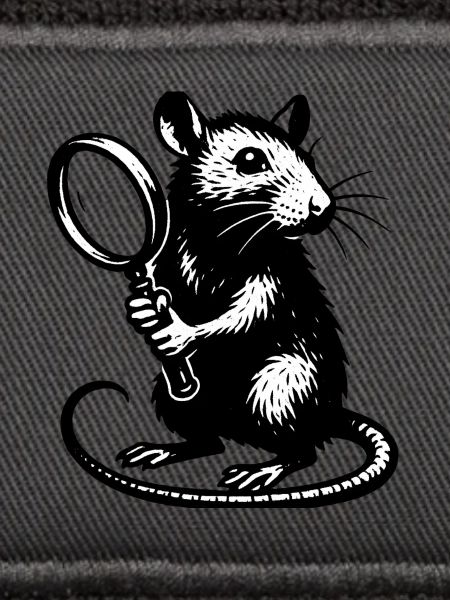 Ratte mit Lupe Motiv