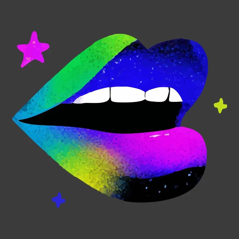 Regenbogen Lippe Graffiti Pop Art