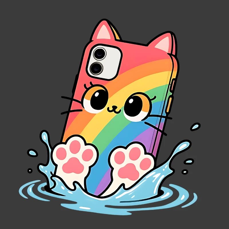 Tauchen Regenbogen Katze Handy