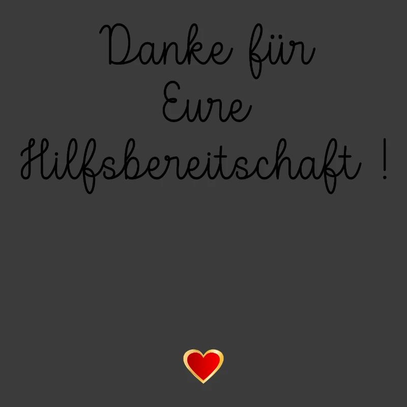 Herz Danke Hilfsbereitschaft