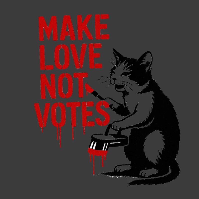Make Love Not Votes Katze