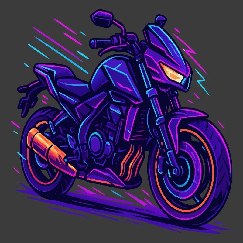 Neon Motorrad Vibe