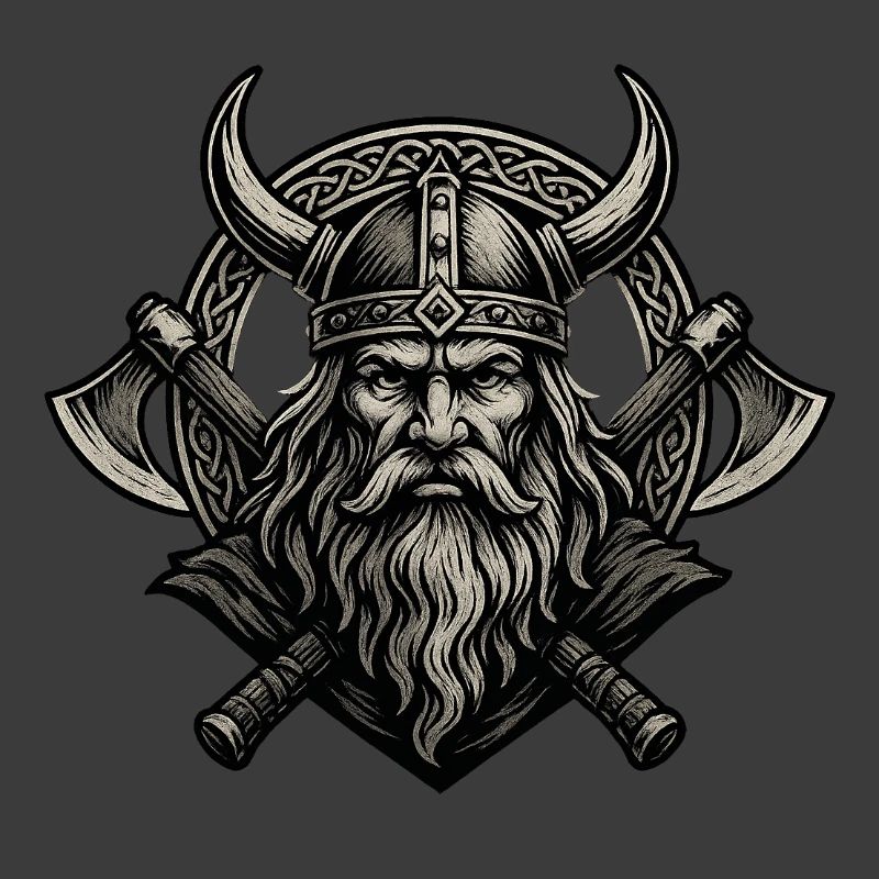 Wikinger mit Axt Odin Thor Walhalla Krieger