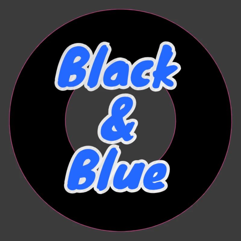 Black & Blue Circular Neon