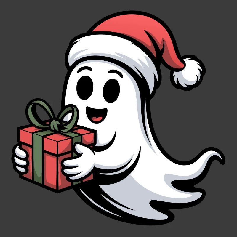 Weihnachtsgeist mit Geschenk