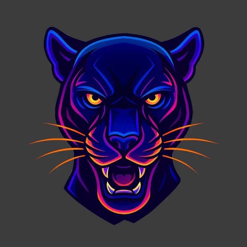 Neon Panther Kopf