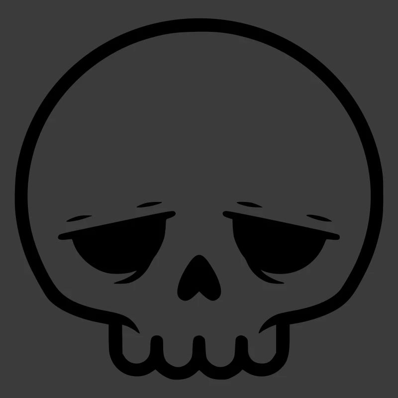 Crâne triste | Emo & Goth Design