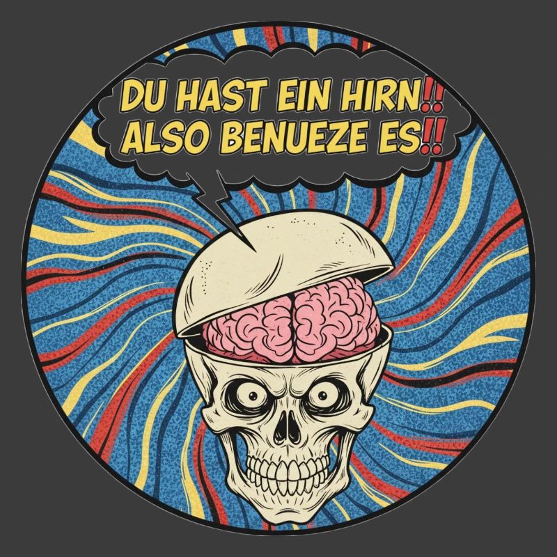 Psychedelischer Schädel Witz