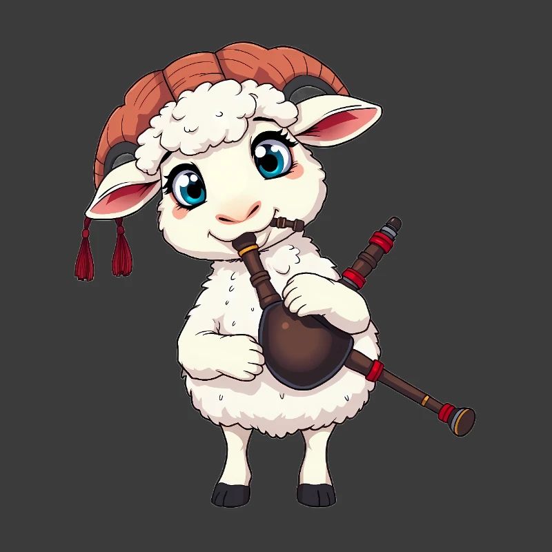 Musikerlamm mit Dudelsack