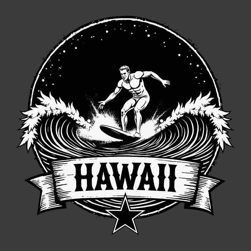 Hawaii Surfer Surfer sur Pacific Wave