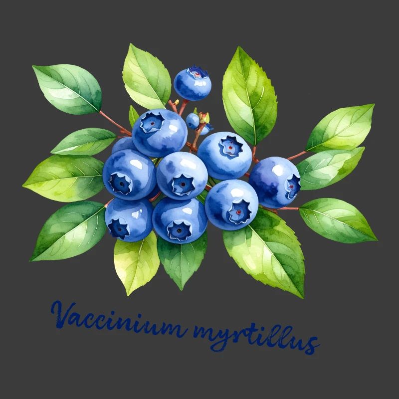 Blaubeere – botanische Illustration