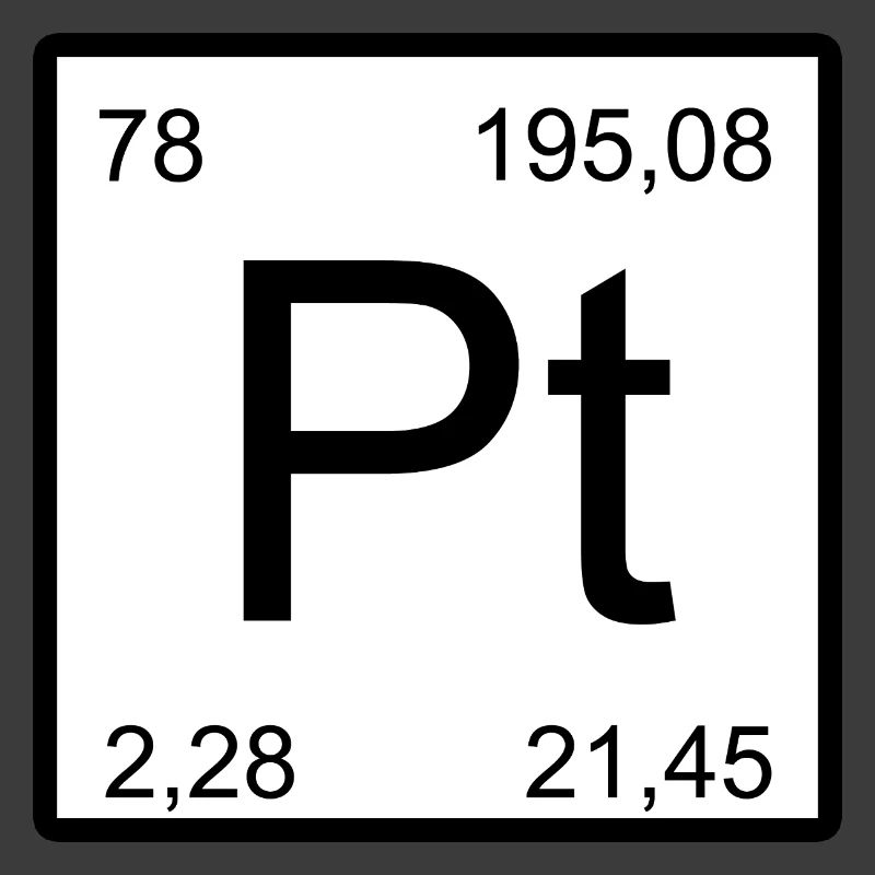 Platin Pt Element Typog