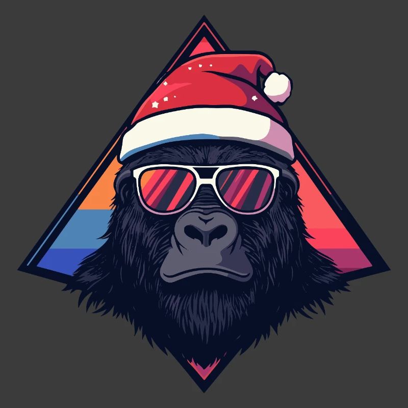 Gorille Santa Triangle Néon