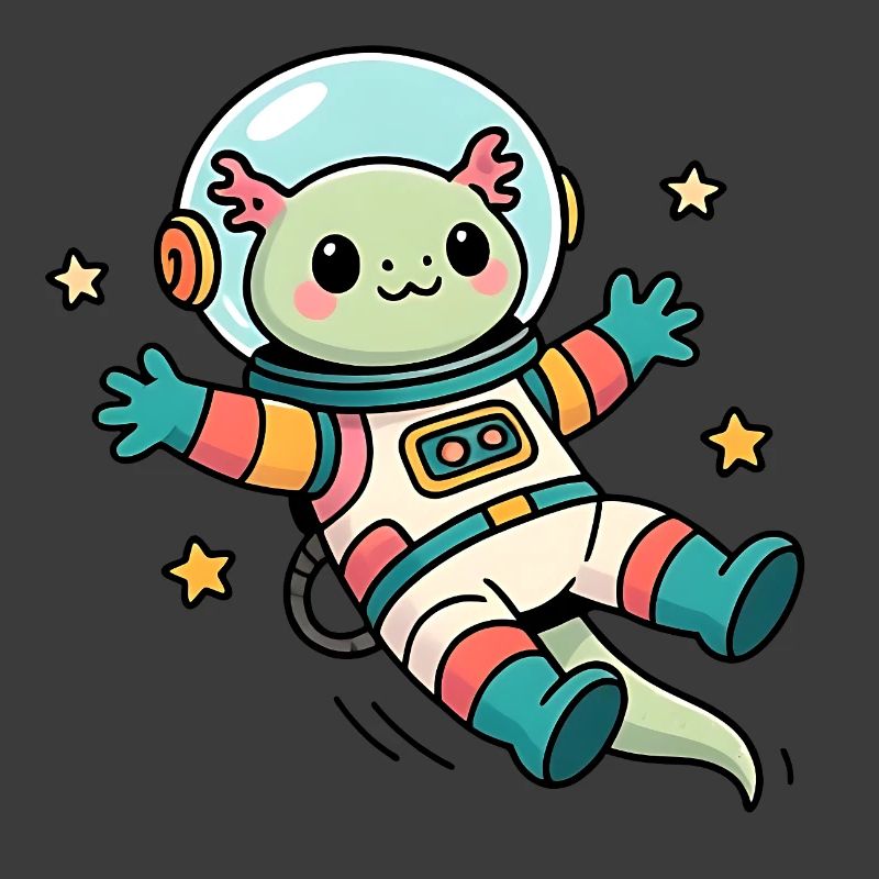 Axolotl-Astronaut Kawaii