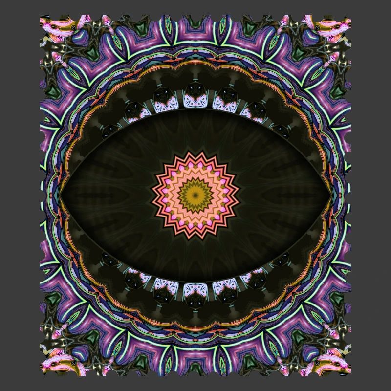 Kaleidoskop Mandala Neon Muster