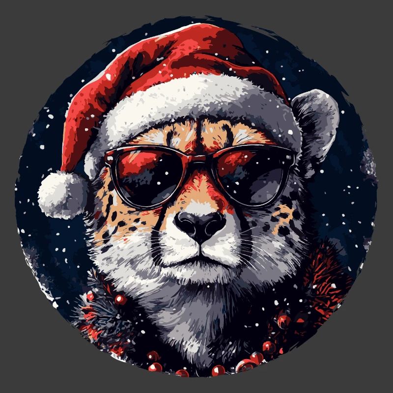 Leopard Santa mit Sonnenbrille