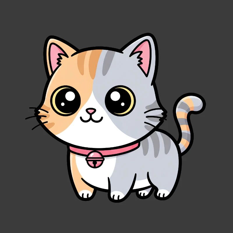 Charme de collier chaton calicot