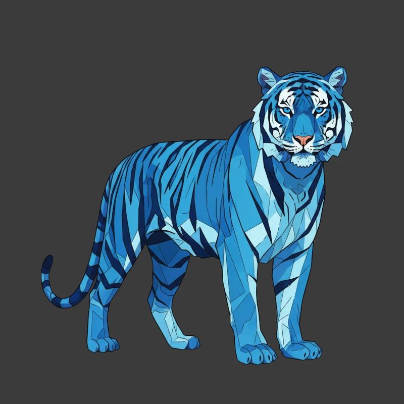 Geometrischer BlauTiger Polygon
