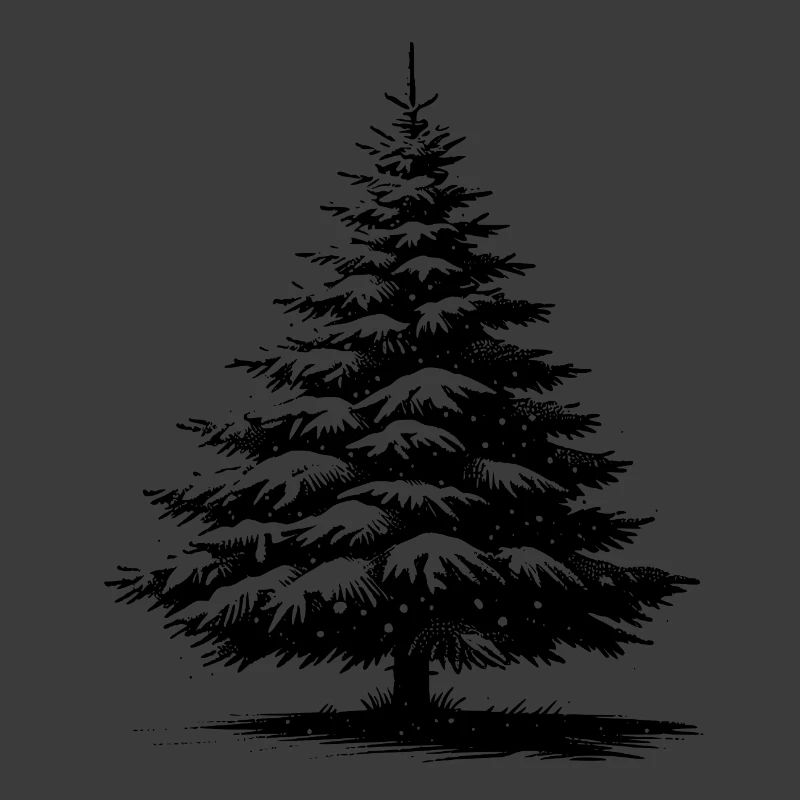 Schneebedeckte Weihnachtskiefer